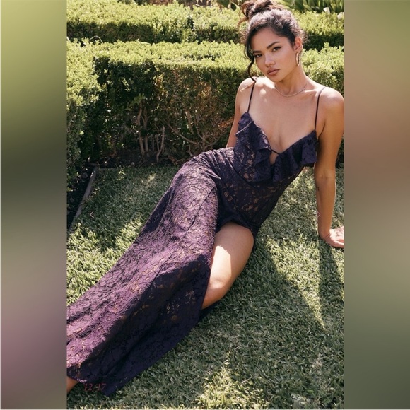 🩷Firm Price🩷House of CB Malia Night Shade Lac Maxi dress - Picture 12 of 15